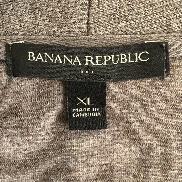 Banana Republic Womens Shawl Collar Pullover Sweatshirt XL Taupe Brown Soft Knit - Picture 5 of 6